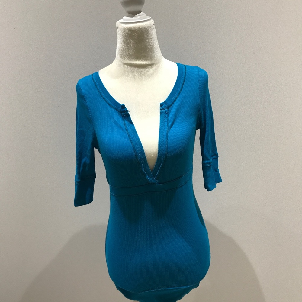 Peacock blue Victoria Secret Low Cut Top